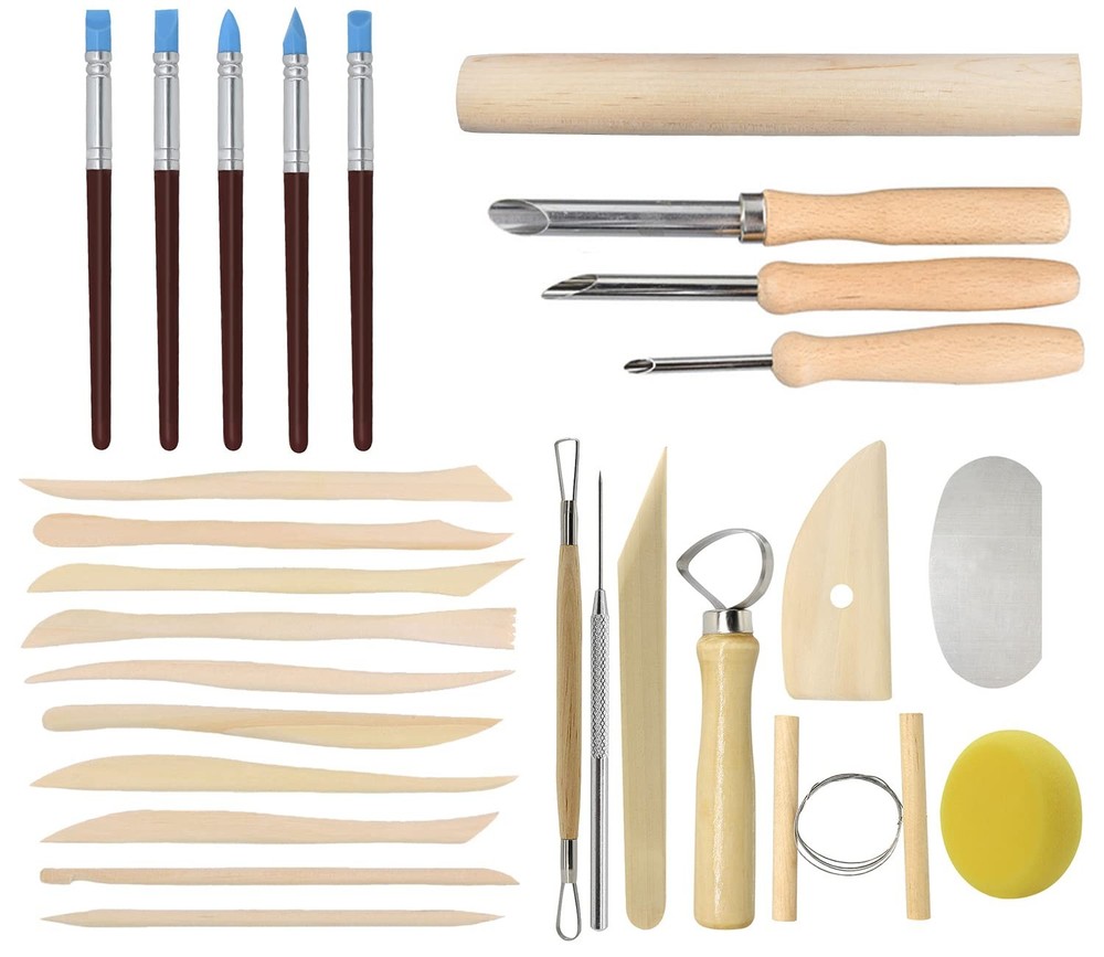 Pottery Tools, 44PCS Ceramic Clay Sculpting Tools Set with Plastic Case, for ...