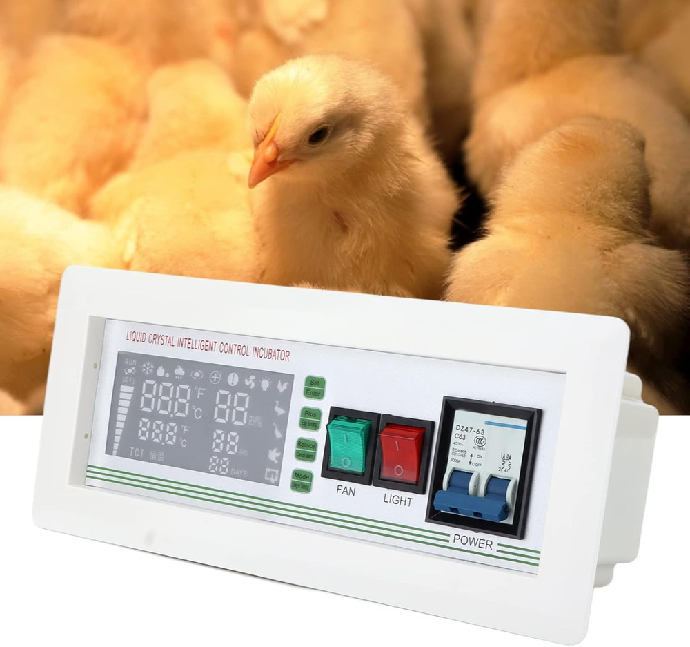 Smart Egg Incubator Controller with 5 Modes & Large Display for Poultry
