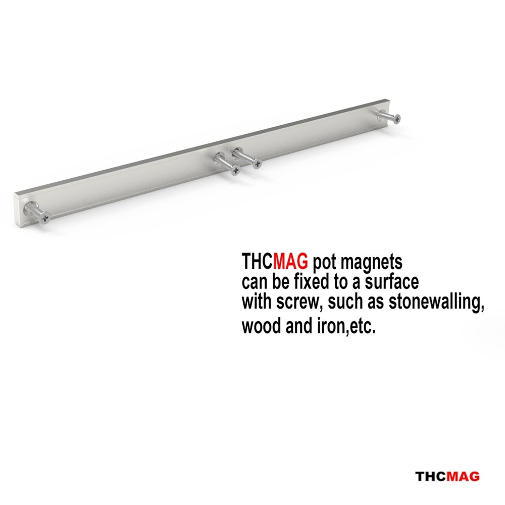 THCMagorilla Neodymium Rectangular Pot Magnets 100 lbs Pulling Force 200x13.5...
