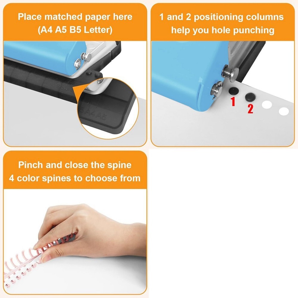 10 Hole Punch Binding Machine Binding Machine Binding Machine for Planners O3L1