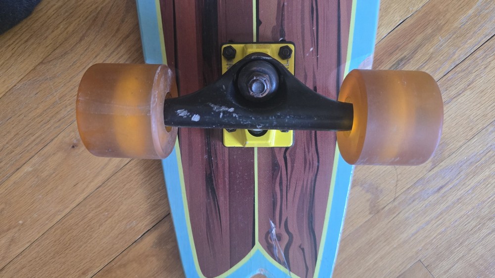 Custom Kryptonics 34 Fishtail Longboard Upgraded Industrial Trucks Rare