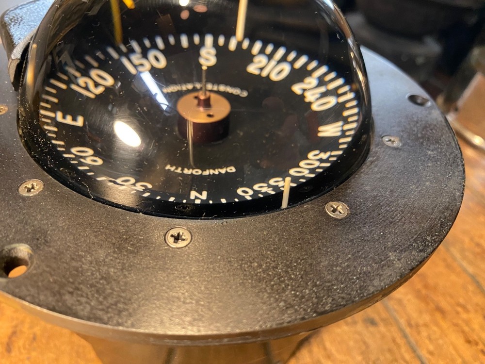 Lightly Used Danforth Constellation Dash Mount Compass 4" Card