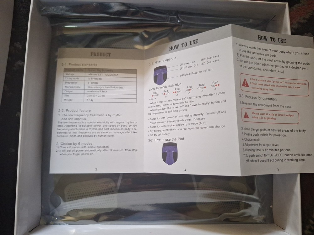 Electronic Ab Stimulator, Excecize