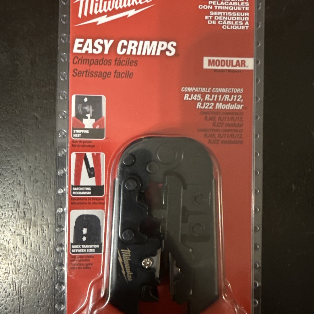 Milwaukee 48-22-3076 Ratcheting Modular Crimper & Stripper