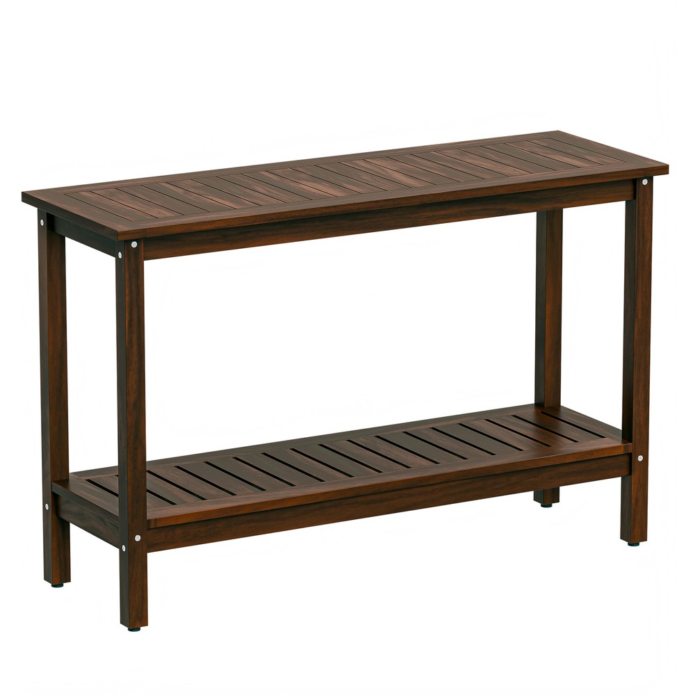 48" Console Table Multiuse Buffet Bar Storage Organizer with Foot Slider Coffee