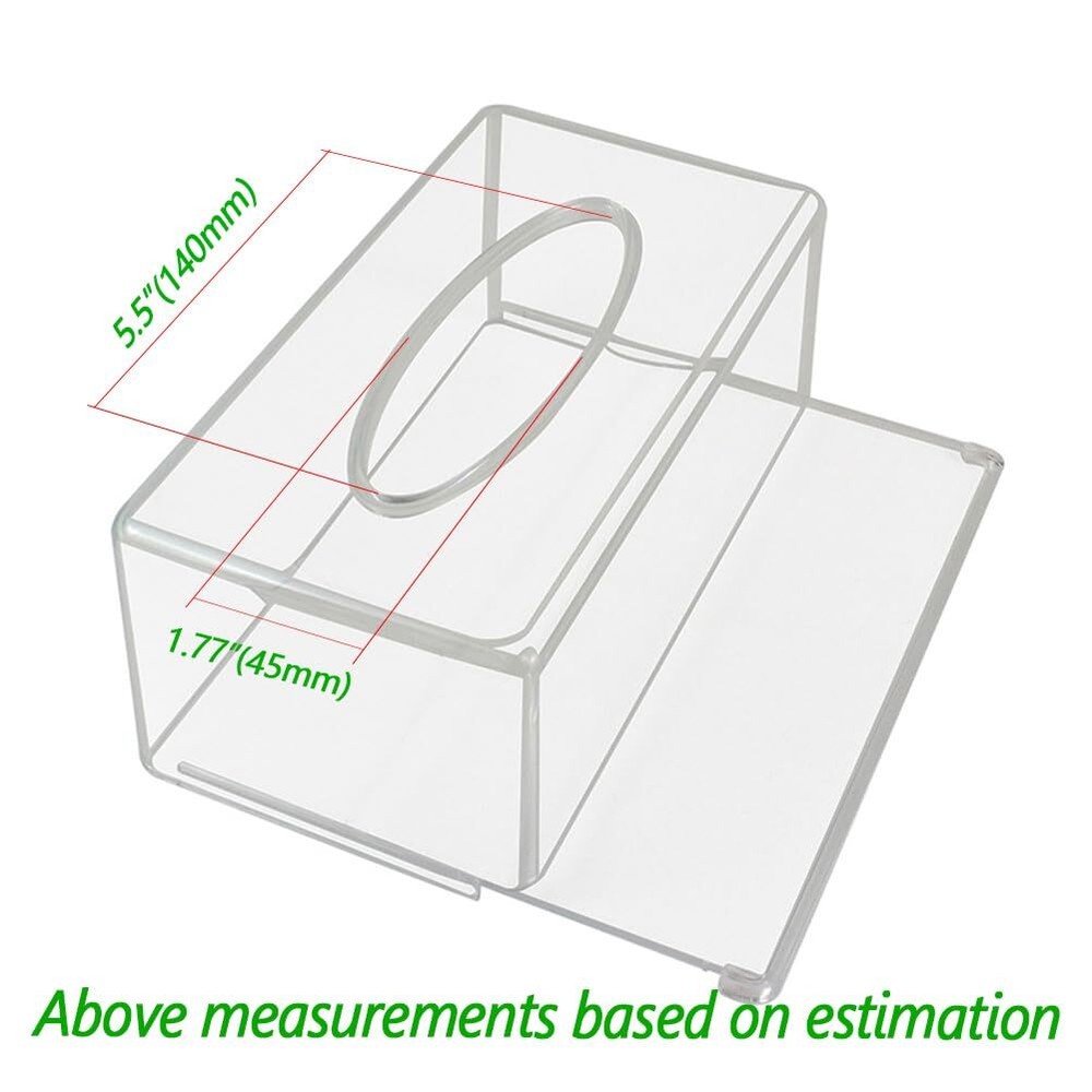 Square Clear Acrylic Tissue Box Box Covers Rectangular Bathroom Facial Napkin Bo