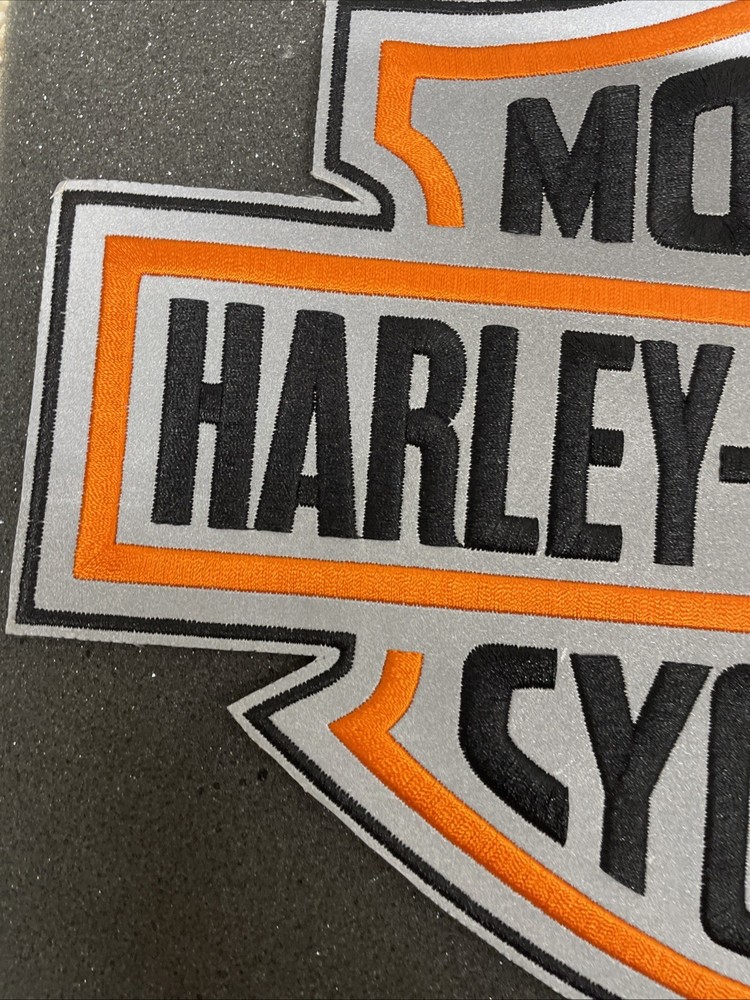Harley Davidson HD Motor Cycles Shield ~10.75" jacket patch c/e