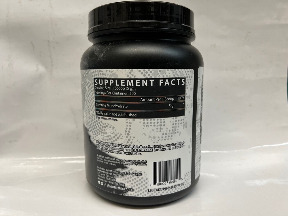 Nutrex Research Creatine Monohydrate 1000gm. (200 Servings)