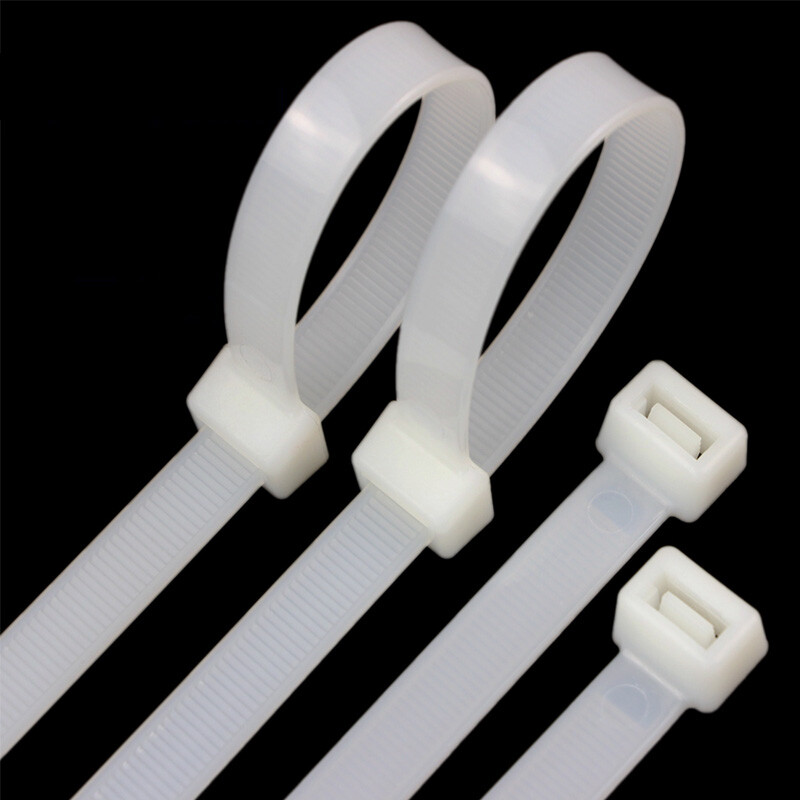 3.6mm Width Cable Ties Nylon Zip Tie Wraps Strong Long Multiple Size White/Black