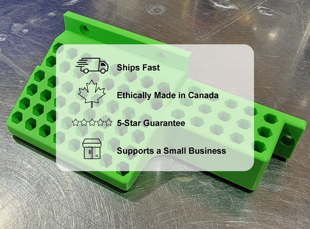 Screwdriver Hex Bit Storage - Wall mountable - Holds 60+ bits!