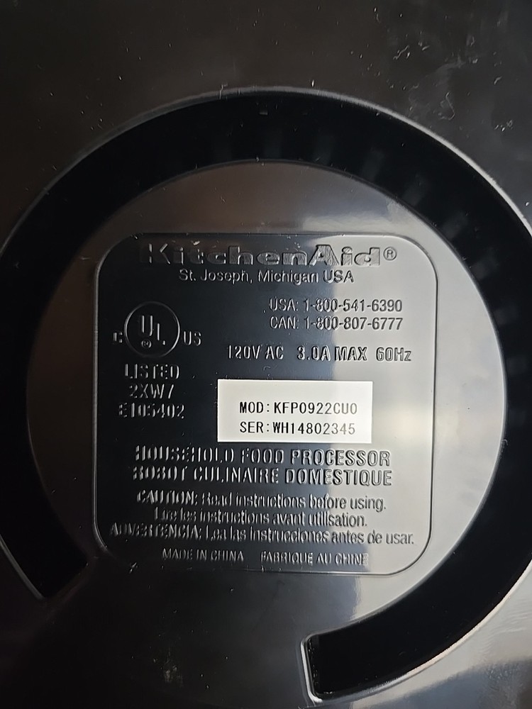 KitchenAid Food Processor KFP0922CU Replacement Motor Base part only TESTED