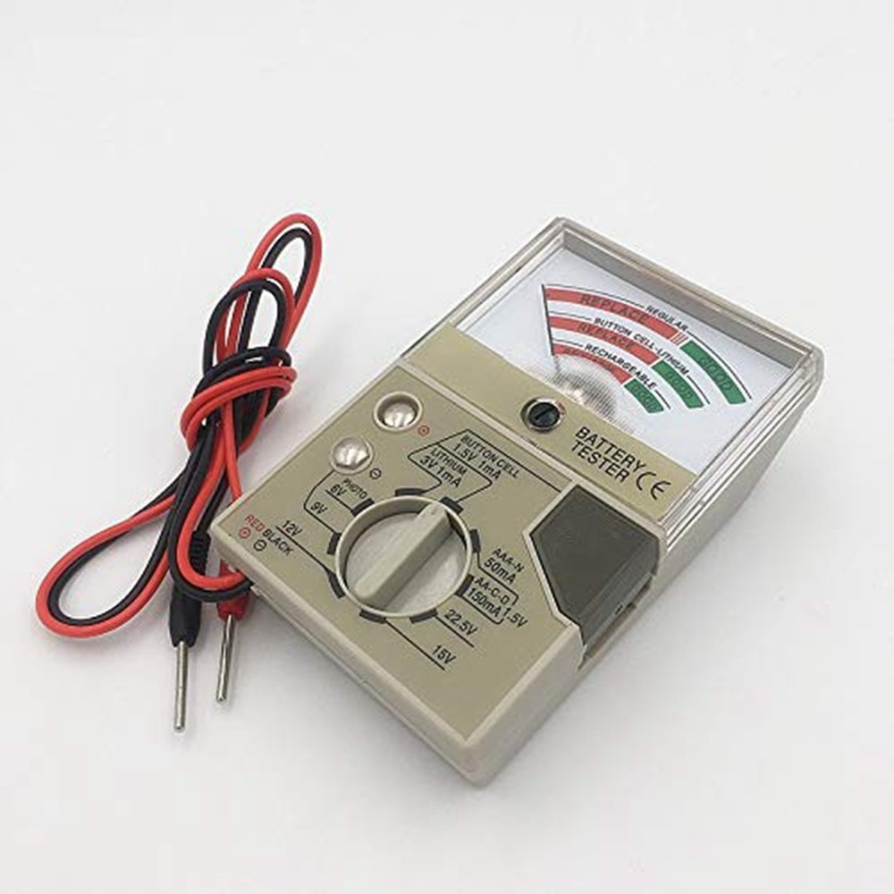 Battery Tester with Meter Electric Voltage Tester for AA AAA C D N Button8974