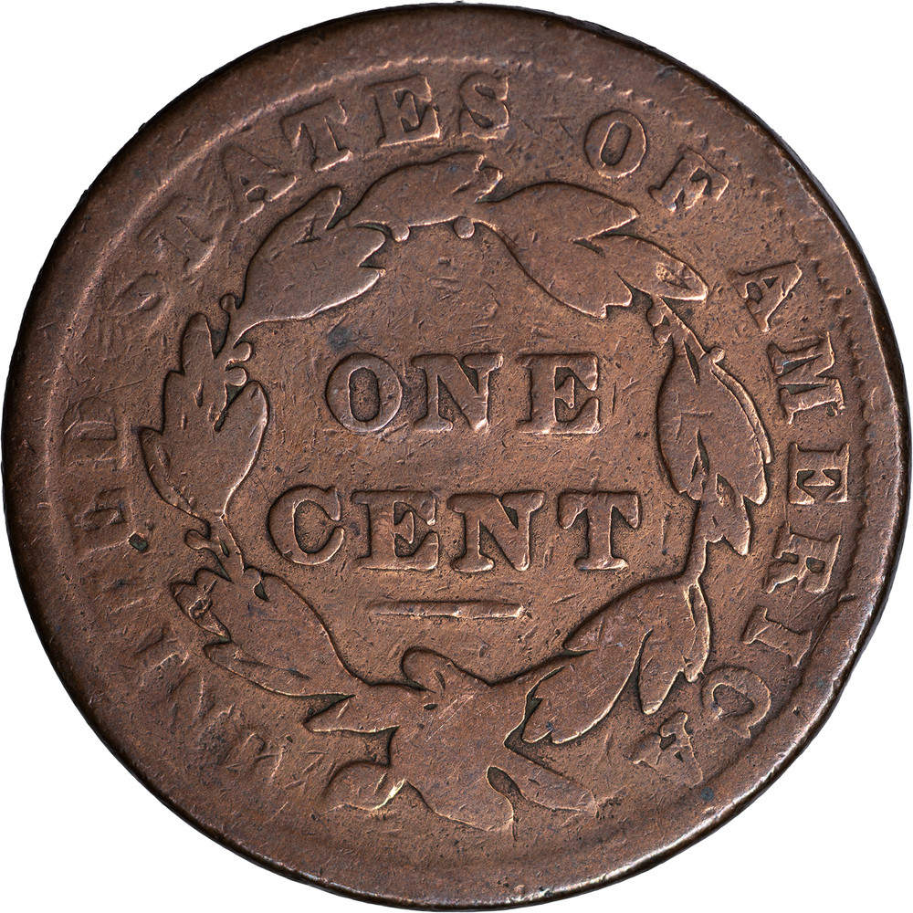 1838 Coronet Head Large Cent ~ VG Details