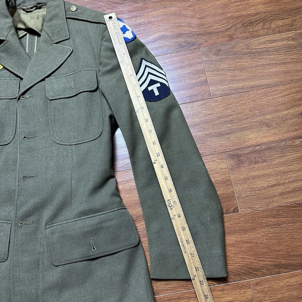 WWII U.S. Army 4th Service Jacket Goodall Co Technical Sergeant Flap Pocket