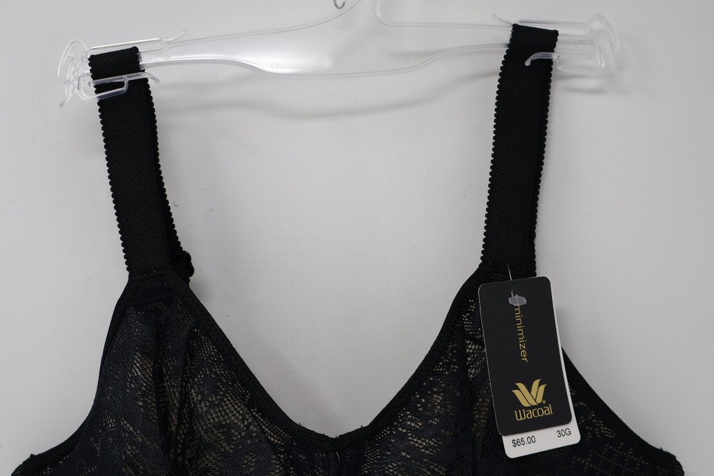 Wacoal Visual Effects Minimizer Bra 857210 30G Black NEW w/ Tags