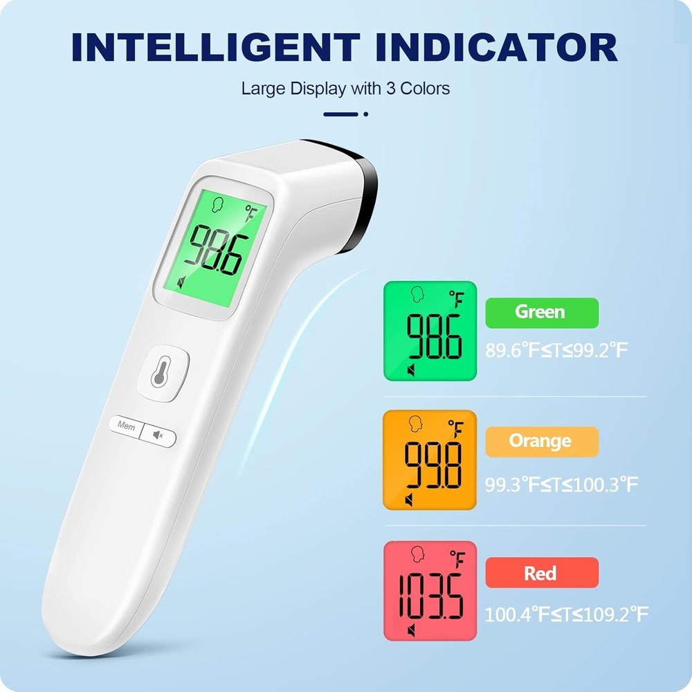 No-Touch Thermometer – Digital Forehead & Object Mode, FSA/HSA Eligible