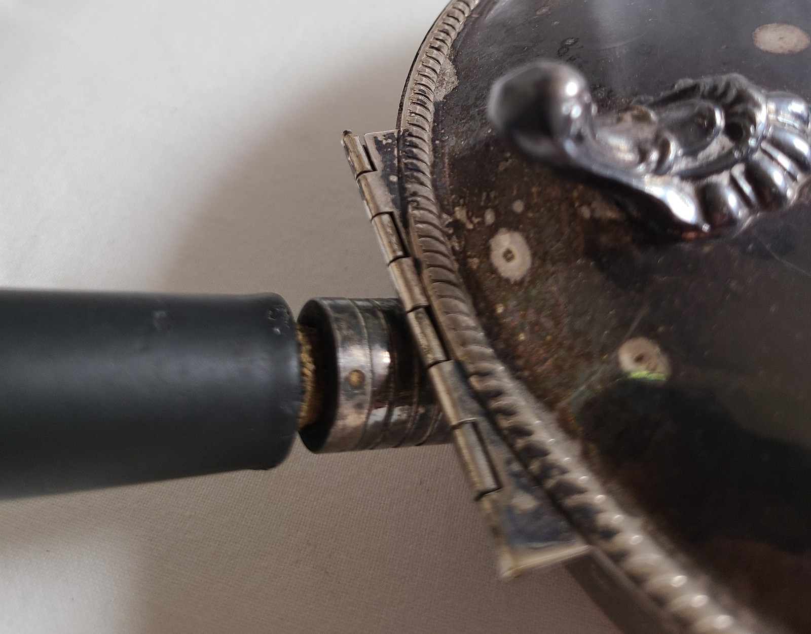 2 Vintage Silverplate Silent Butler Crumb Sweeper Set Antique Table Ash Catcher