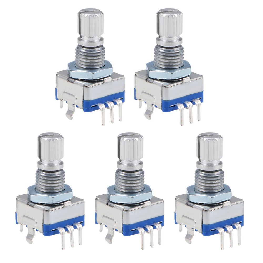 5Pc EC11 7 Pins 15mm Shaft  Code Switch Potentiometer   Rotary Encoder