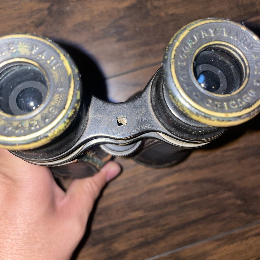 Antique Montgomery Ward & Co. Wrapped Opera Barrel Binoculars A