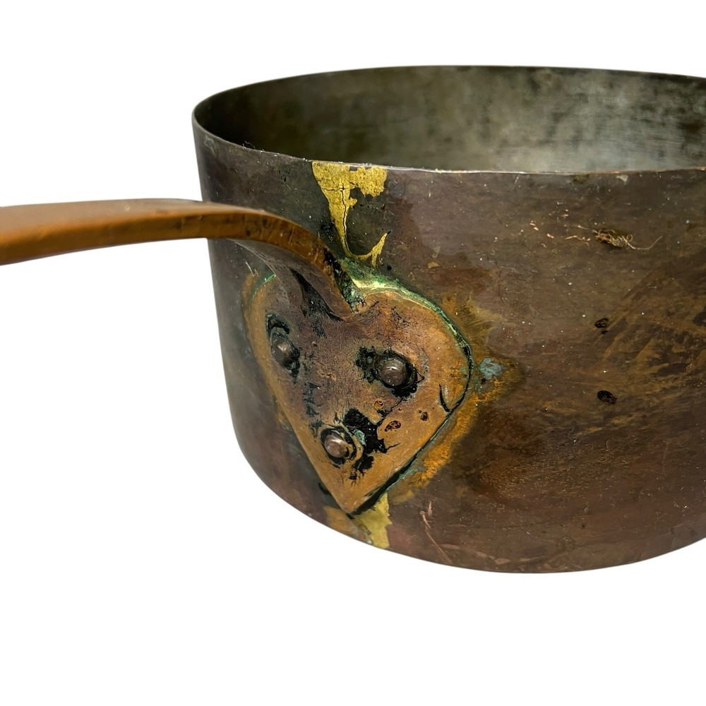 Antique dovetailed Copper Pan W/Copper Handle