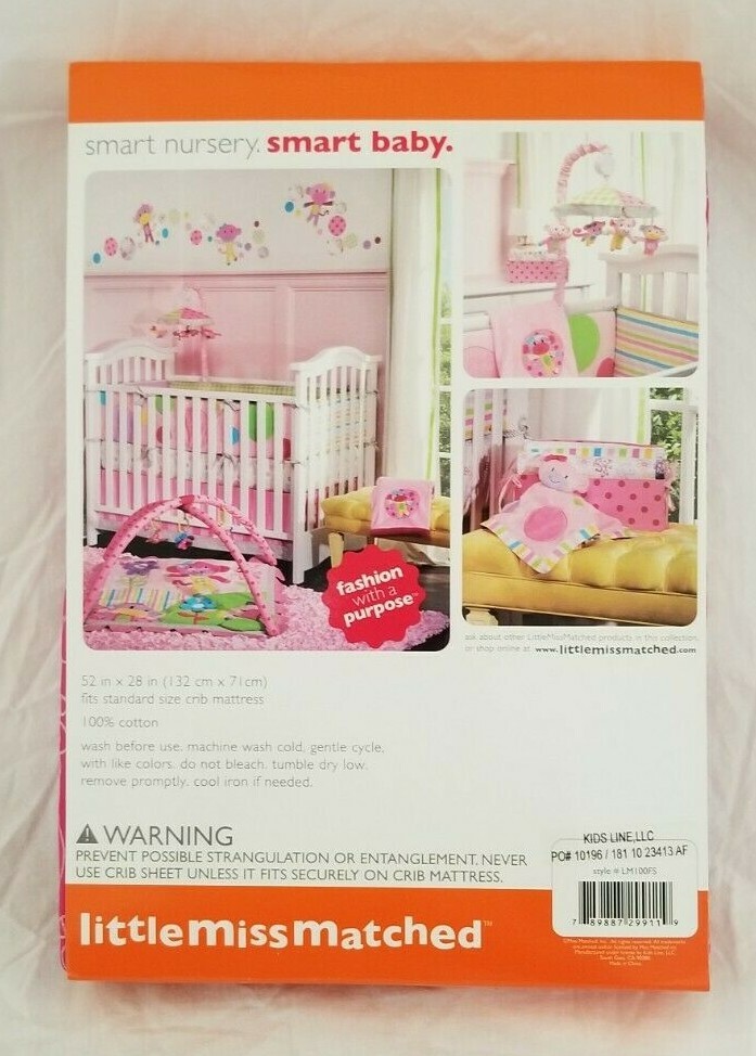 Little Miss Matched Monkey Fitted Crib Sheet NIP