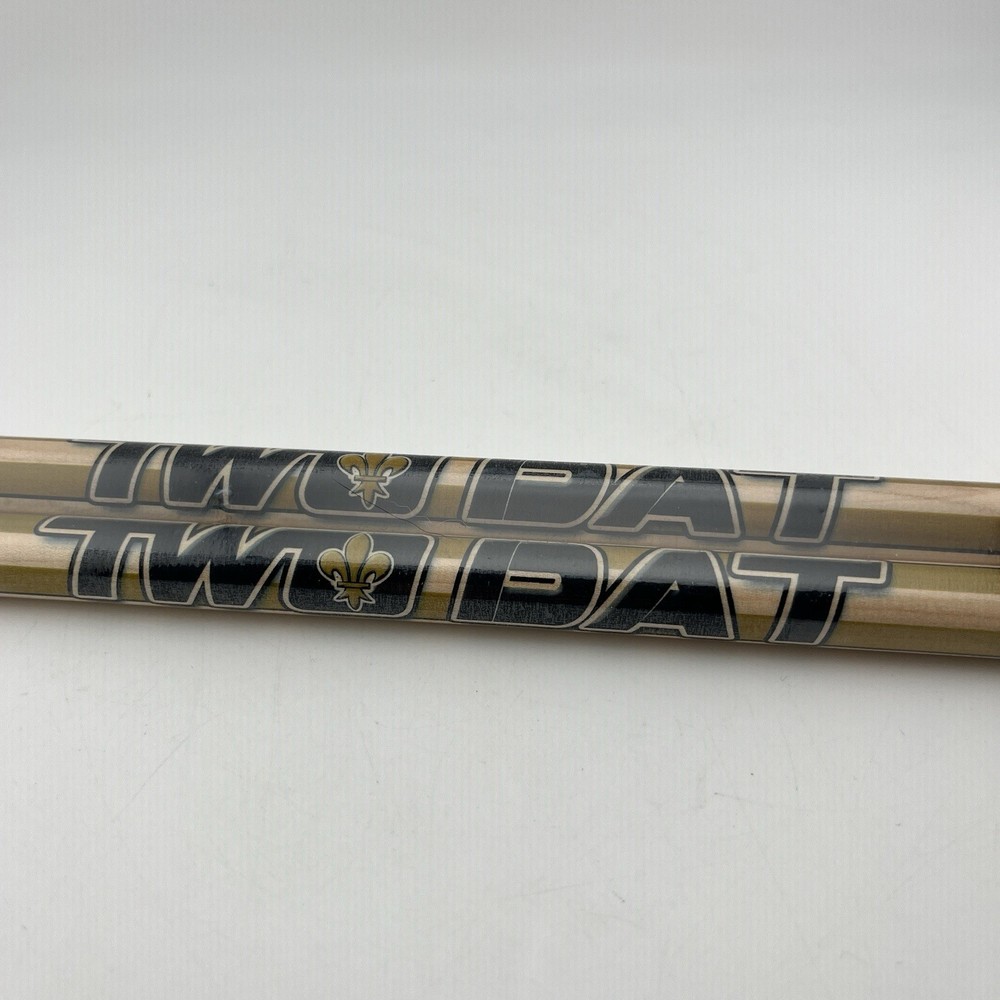 TWO DAT New Orleans Saints Pattern Drum Sticks Stocking Stuffer Black And Gold