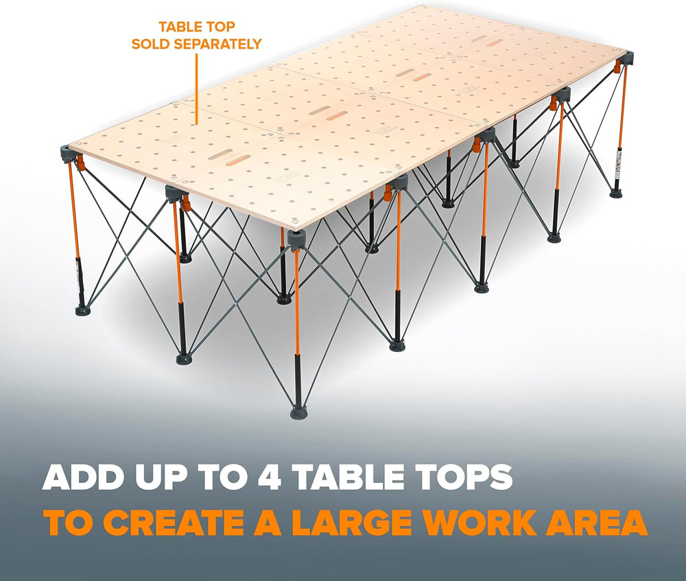 BORA Centipede 30In Folding Work Table - 48 X 96 Portable Workbench with 6000Lb