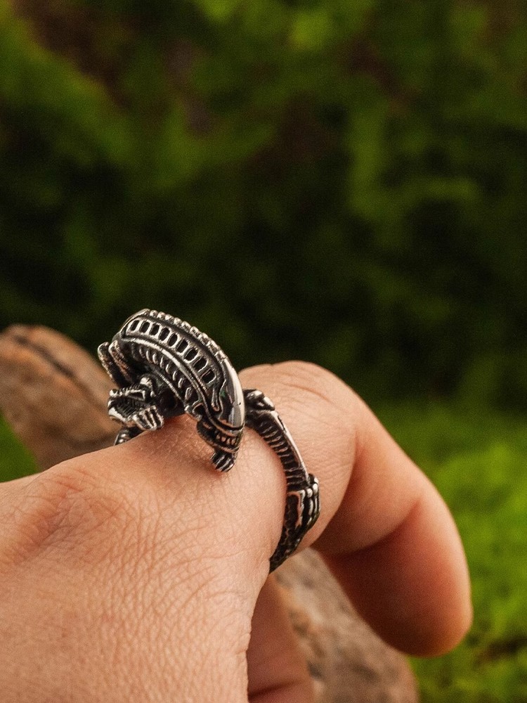 hangsworld dark fine three-dimensional exaggerated irregular retro ring