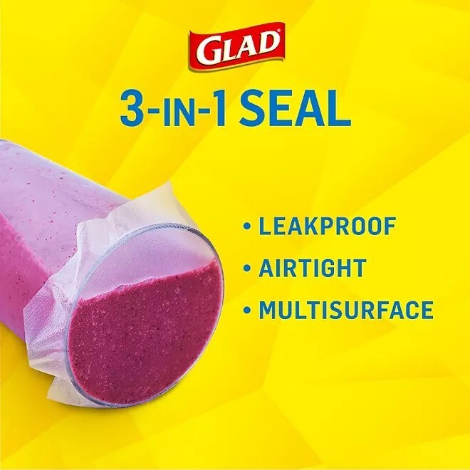 Glad Press'n Seal Plastic Wrap, 140 sq. ft. per Roll (2 Rolls Total)