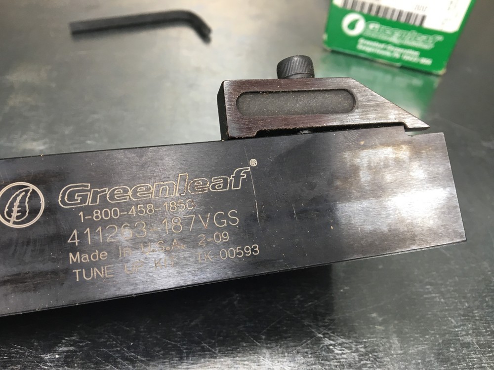 Greenleaf 411263-187VGS Indexable Tool Holder, Grooving, .187"