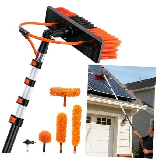Water Fed Pole Window Cleaning System & Solar Panel Cleaning Kit, 18FT