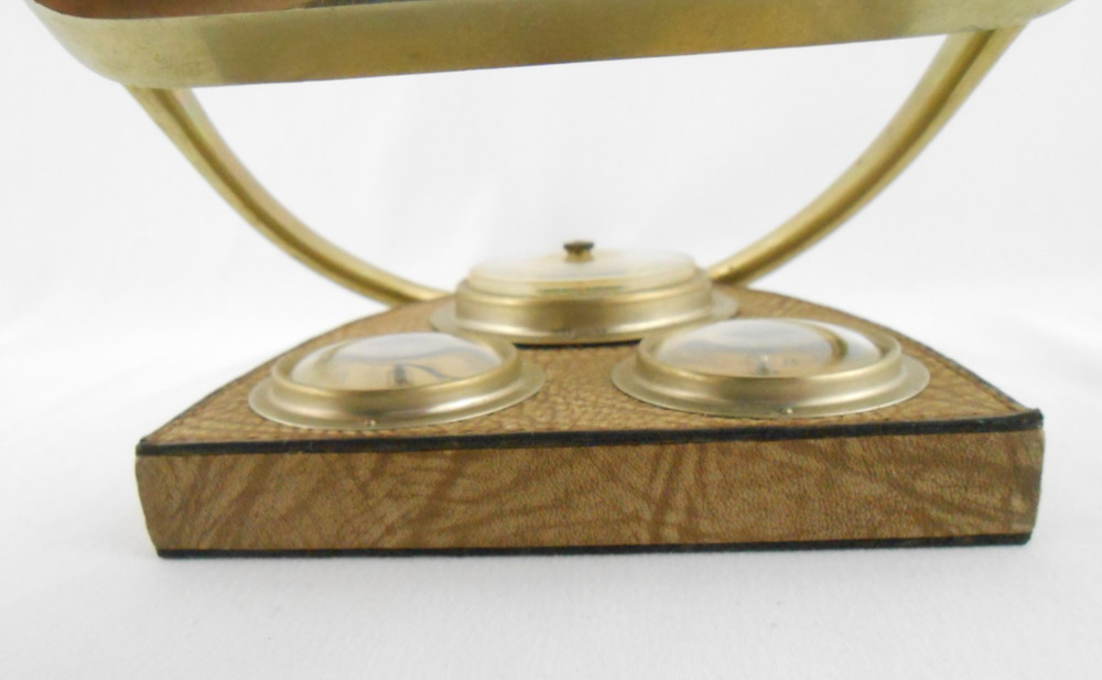 HS NeverRust Vintage Desktop Weather Station Brass Germany
