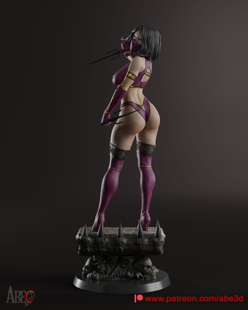 Mileena (MK) Statue 3D Print Unpainted/Unassembled