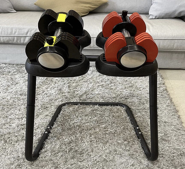 Adjustable Dumbbell Rack Stand Storage Base - No Pads Included
