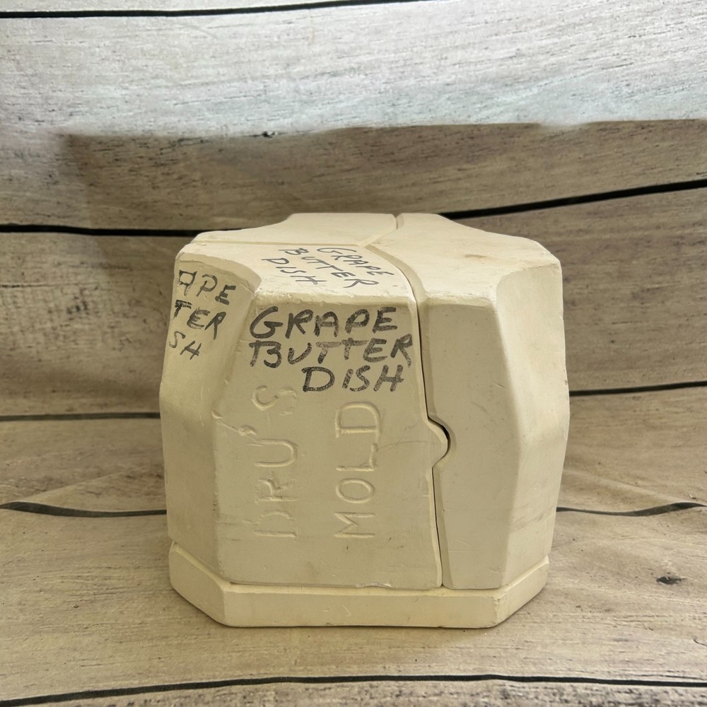 Dru's Molds Ceramic Slip Casting Mold Grape Butter Dish #G-408