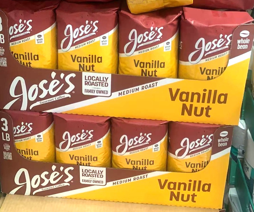 Jose’s Vanilla Nut Whole Bean Coffee 3 LBS