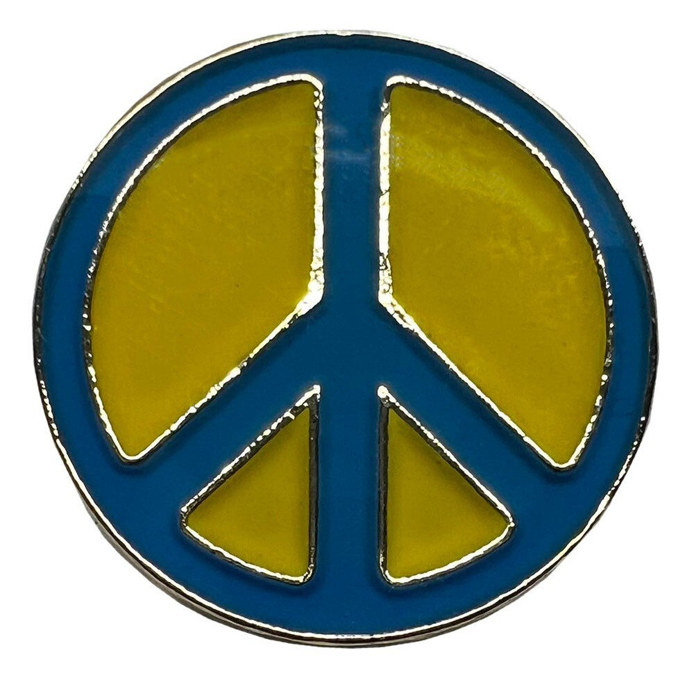 Ukraine Peace Blue & Yellow Hat Cap Lapel Pin