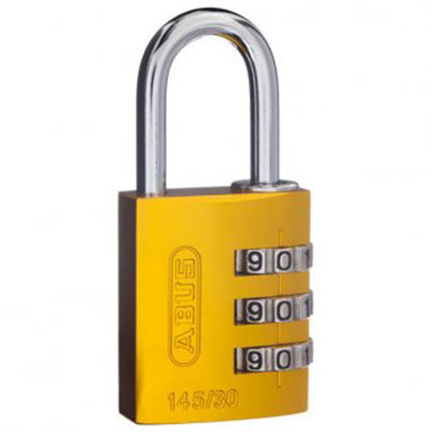 ABUS Combination Padlocks - Resettable 30mm x4 BULK LOT High quality - YELLOW