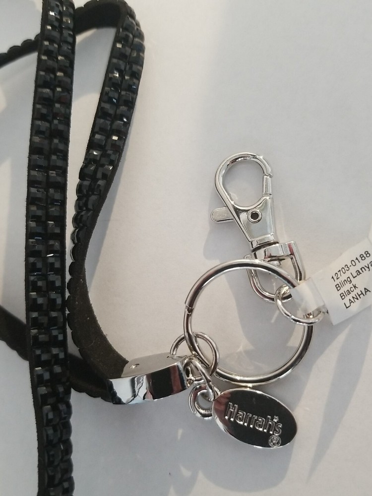 Harrah's Lanyard Black and Silver- NEW