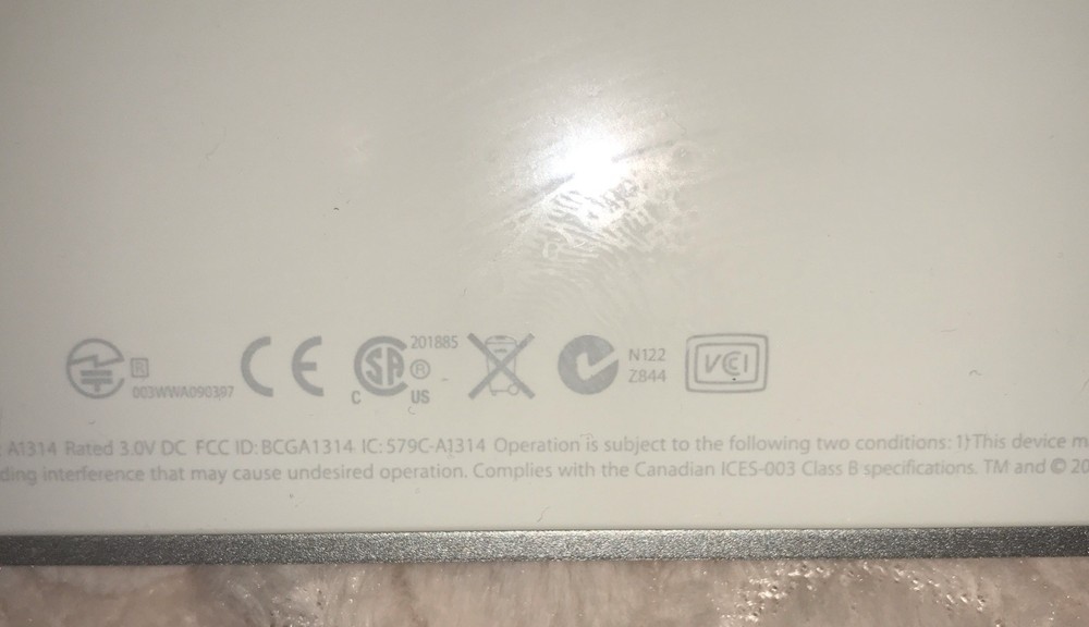 Original Apple Magic Keyboard Bluetooth Wireless Model A1314 - TESTED WORKING