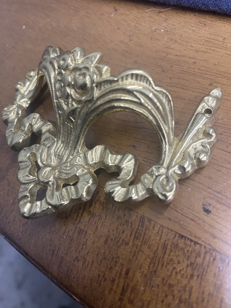 Brass Victorian Ornate Drawer Pull