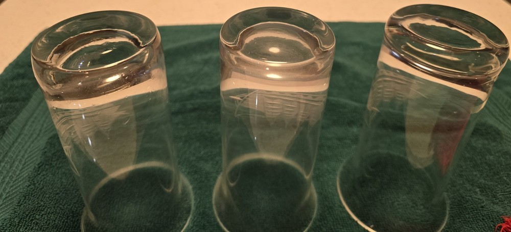 Three Tuscany Clipper Ship Vases 6.5" H