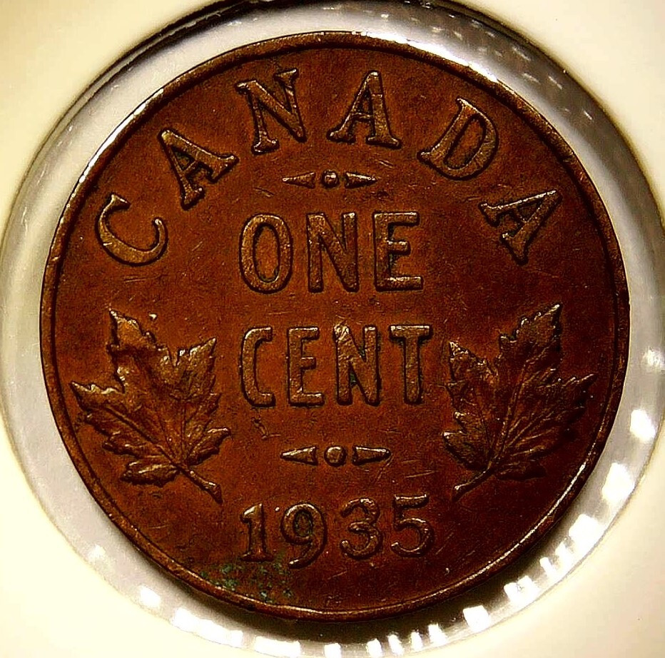 1935 Canada Small Cent King George V