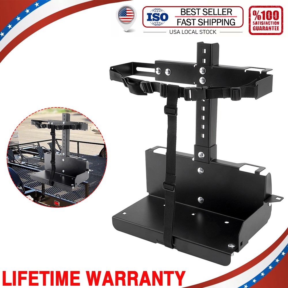 For Landscape Trailers/Enclosed Trailers Adjustable Backpack Sprayer Rack Black