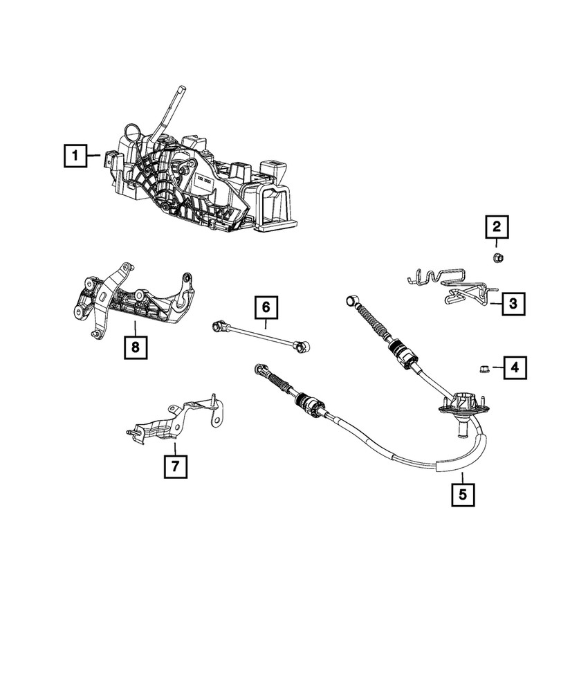 Genuine Mopar Shift Cable Bracket 68290752AB
