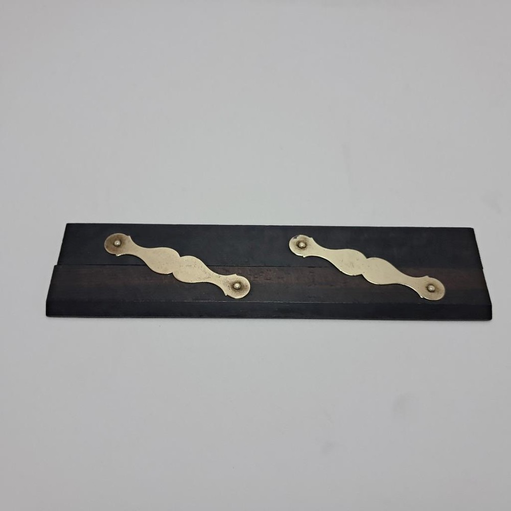 ANTIQUE EBONY AND BRASS 5 1/2" PARALLEL RULER