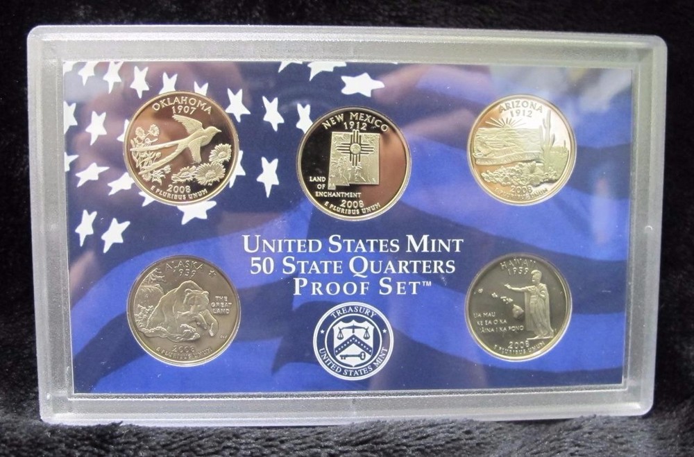 2008 Proof Set * 14 Coins * Great Gift * With Box & COA *