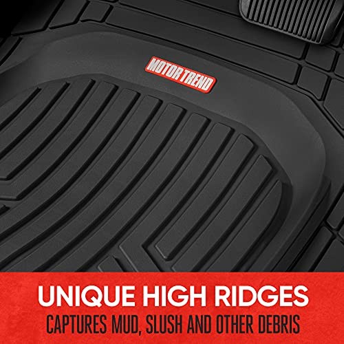 Premium FlexTough Plus All-Protection DeepDish Front & Rear Mats with Black