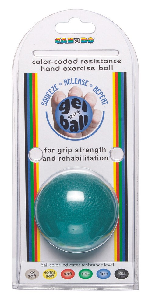 CanDo Gel Squeeze Ball, Standard Circular, Blue (Heavy)