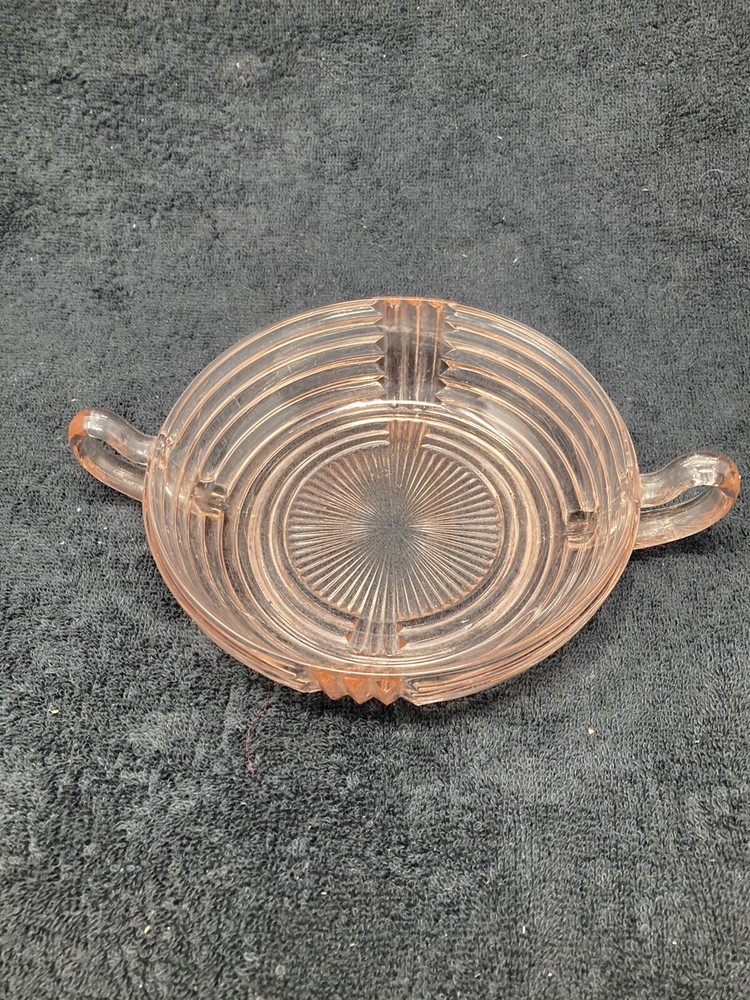 Anchor hocking pink depression glass sugar